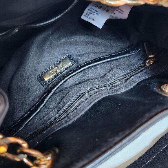 ADORABLE ALDO Mini Bucket Bag Black Gold Tone Key and Hardware - Picture 5 of 10